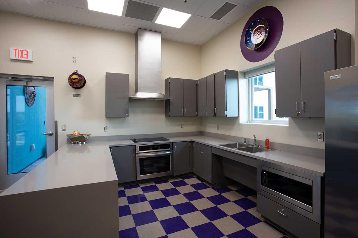 Shared kitchen in the 太阳集团娱乐场登陆网站 student housing.
